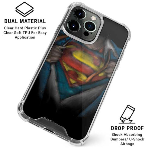 DC Comics Superman Pastel Art iPhone 16 Pro Max Clear Case