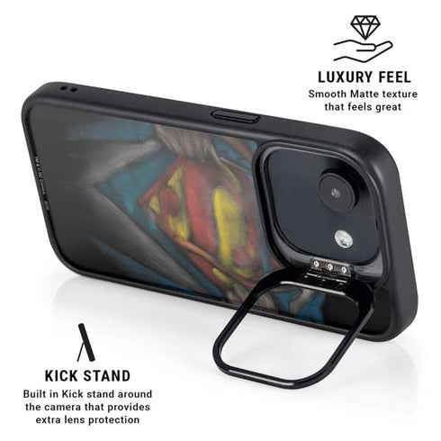 DC Comics Superman Pastel Art iPhone 16e Kickstand Case