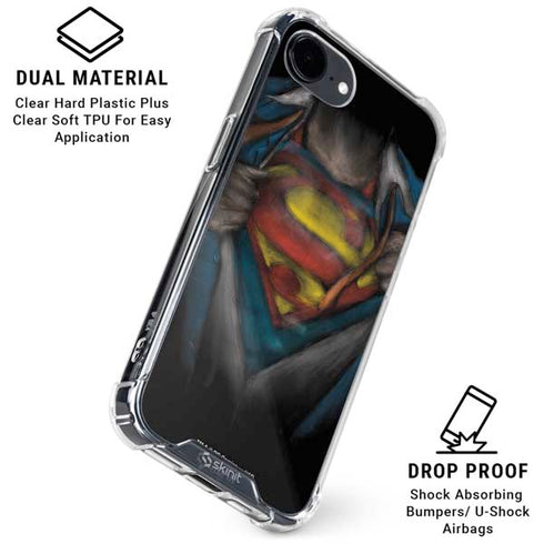 DC Comics Superman Pastel Art iPhone 16e Clear Case