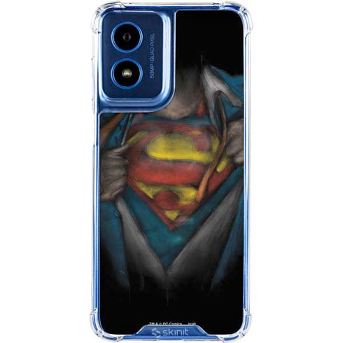 DC Comics Superman Pastel Art Moto G Play 4G (2024) Clear Case