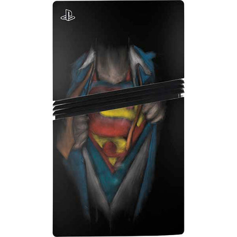 DC Comics Superman Pastel Art PS5 Pro Disk Console Skin