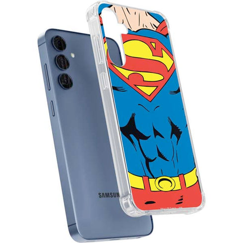 DC Comics Superman Vintage Chest Galaxy A35 5G Clear Case