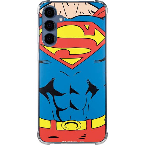 DC Comics Superman Vintage Chest Galaxy A55 5G Clear Case