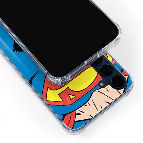 DC Comics Superman Vintage Chest Galaxy A55 5G Clear Case