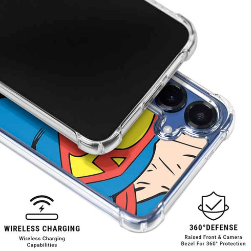 DC Comics Superman Vintage Chest Galaxy S25 Plus Clear Case