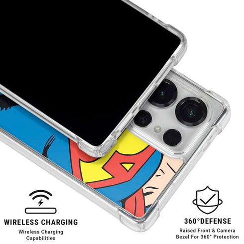 DC Comics Superman Vintage Chest Galaxy S25 Ultra Clear Case