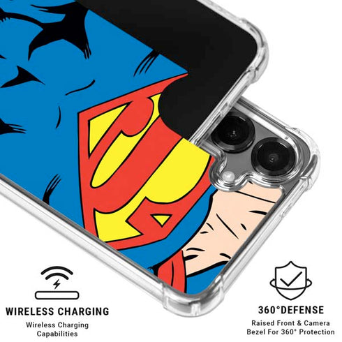 DC Comics Superman Vintage Chest Galaxy S26 Clear Case