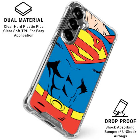 DC Comics Superman Vintage Chest Galaxy S26 Plus Clear Case