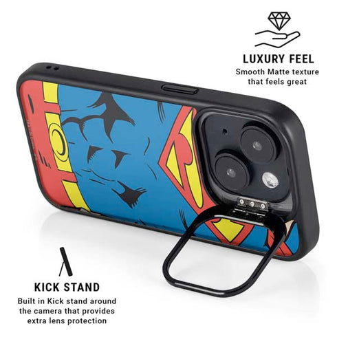 DC Comics Superman Vintage Chest iPhone 15 Kickstand Case