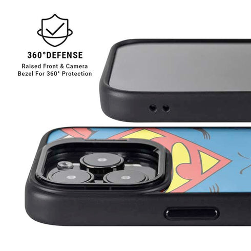 DC Comics Superman Vintage Chest iPhone 15 Pro Kickstand Case