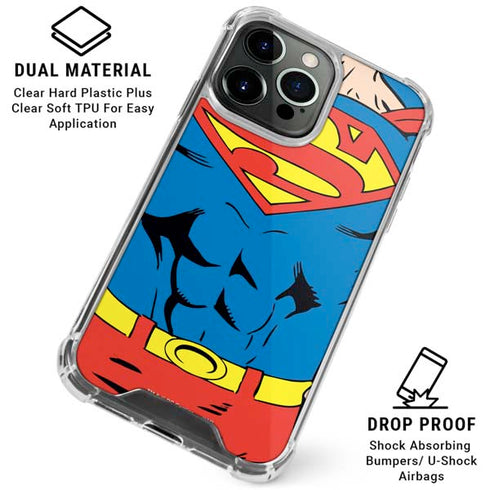 DC Comics Superman Vintage Chest iPhone 16 Pro Max Clear Case