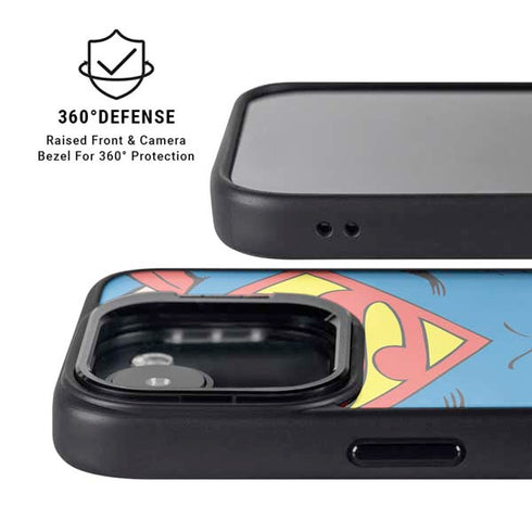 DC Comics Superman Vintage Chest iPhone 16e Kickstand Case