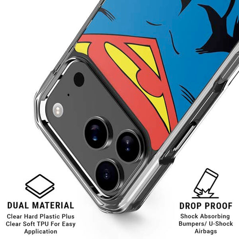 DC Comics Superman Vintage Chest iPhone 17 Pro Clear Case
