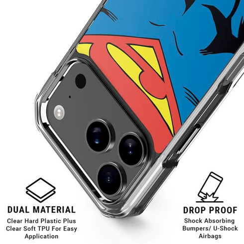 DC Comics Superman Vintage Chest iPhone 17 Pro Max Clear Case