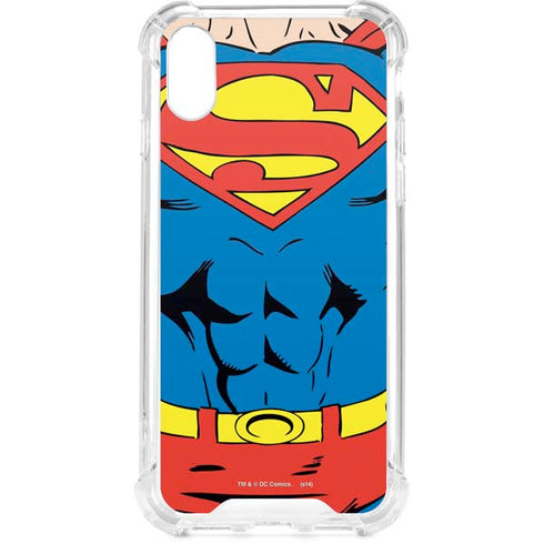 DC Comics Superman Vintage Chest iPhone XS Clear Case