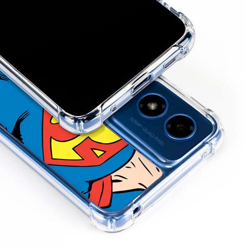 DC Comics Superman Vintage Chest Moto G Play 4G (2024) Clear Case
