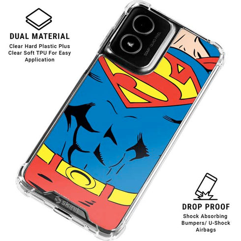 DC Comics Superman Vintage Chest Moto G Power 5G (2024) Clear Case