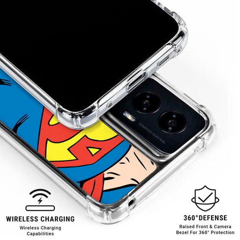DC Comics Superman Vintage Chest Moto G Power 5G (2024) Clear Case