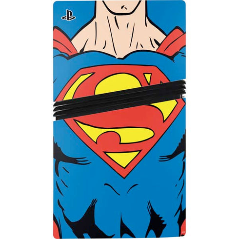 DC Comics Superman Vintage Chest PS5 Pro Disk Console Skin