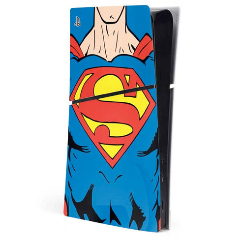 DC Comics Superman Vintage Chest PS5 Slim Digital Edition Console Skin