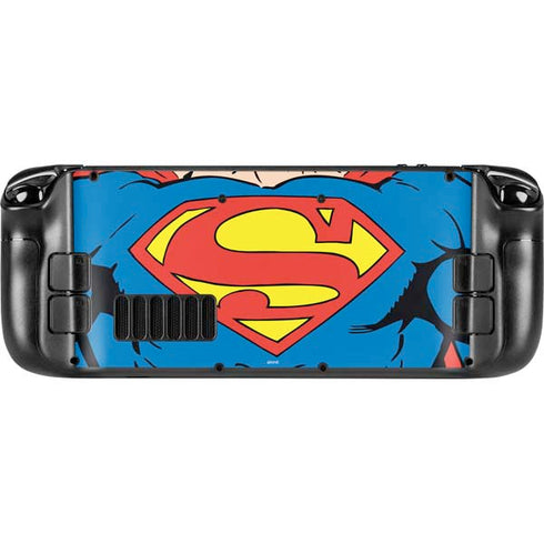 DC Comics Superman Vintage Chest Steam Deck Handheld Gaming Computer OLED Skin