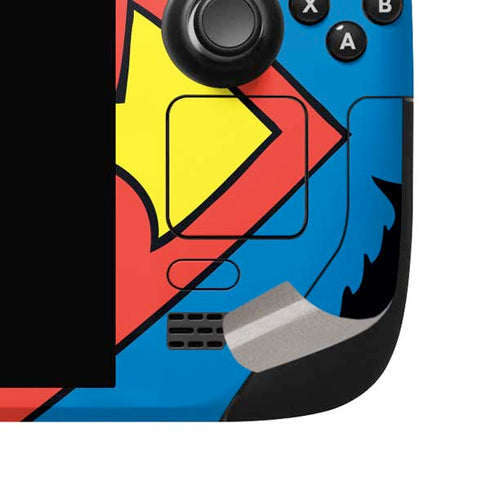 DC Comics Superman Vintage Chest Steam Deck Handheld Gaming Computer OLED Skin
