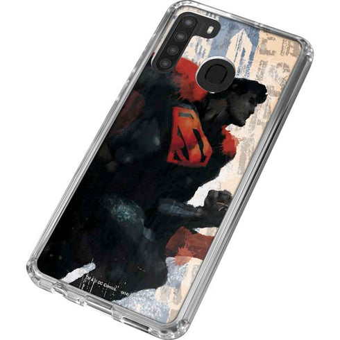 DC Comics Superman Color Sketch Galaxy A21 Clear Case