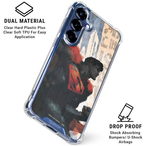 DC Comics Superman Color Sketch Galaxy S25 Plus Clear Case