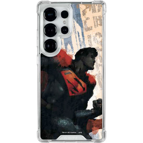 DC Comics Superman Color Sketch Galaxy S25 Ultra Clear Case
