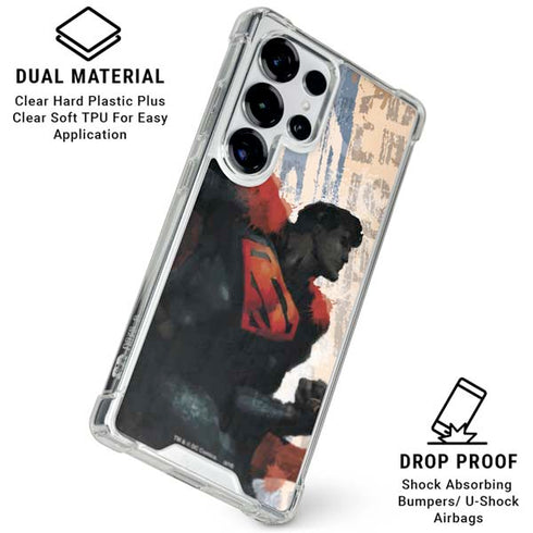 DC Comics Superman Color Sketch Galaxy S25 Ultra Clear Case