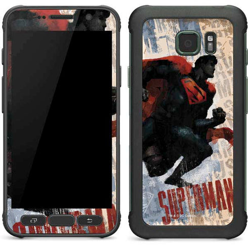 DC Comics Superman Color Sketch Galaxy S7 Active Skin