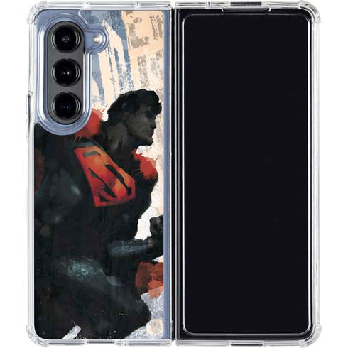 DC Comics Superman Color Sketch Galaxy Z Fold5 5G Clear Case