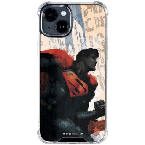 DC Comics Superman Color Sketch iPhone 15 Clear Case