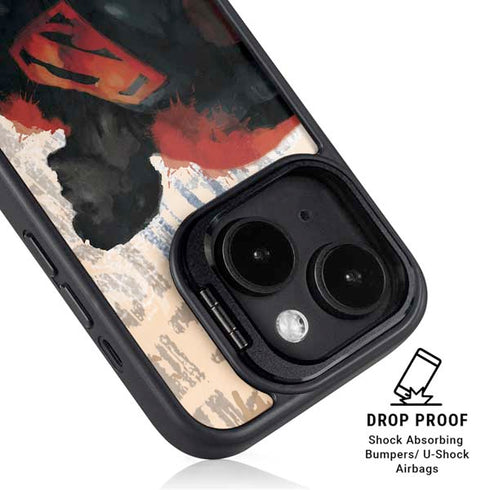 DC Comics Superman Color Sketch iPhone 15 Plus Kickstand Case