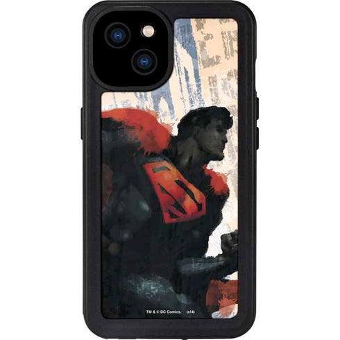 DC Comics Superman Color Sketch iPhone 15 Plus Waterproof Case