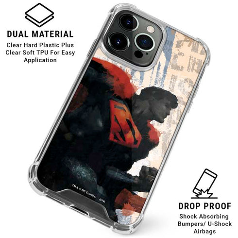 DC Comics Superman Color Sketch iPhone 16 Pro Clear Case
