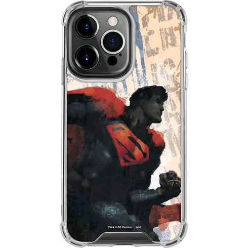 DC Comics Superman Color Sketch iPhone 16 Pro Max Clear Case