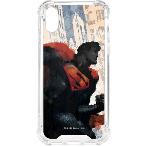 DC Comics Superman Color Sketch iPhone XS Clear Case