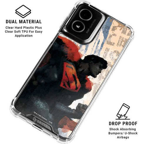 DC Comics Superman Color Sketch Moto G Power 5G (2024) Clear Case