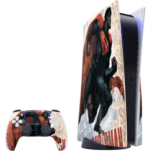 DC Comics Superman Color Sketch PlayStation PS5 Skins