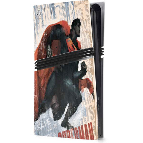 DC Comics Superman Color Sketch PS5 Pro Console Skin