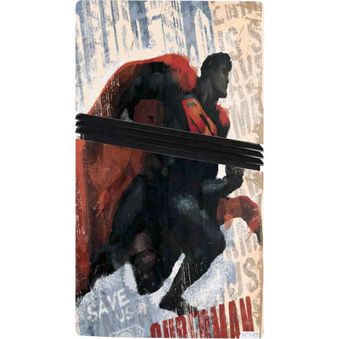 DC Comics Superman Color Sketch PS5 Pro Console Skin