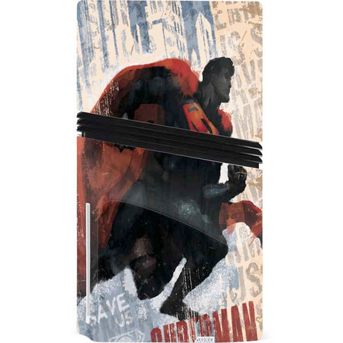 DC Comics Superman Color Sketch PS5 Pro Disk Bundle Skin