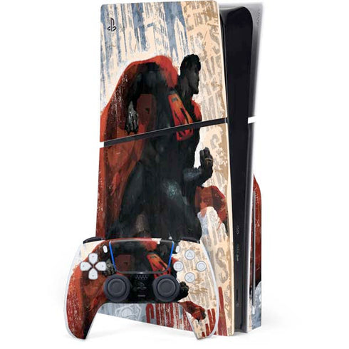 DC Comics Superman Color Sketch PlayStation PS5 Skins