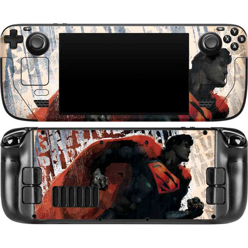 DC Comics Superman Color Sketch Steam Deck Handheld Gaming Computer OLED Skin