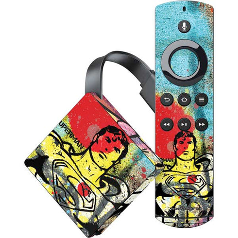 DC Comics Superman Color Splatter Amazon Fire TV Skin