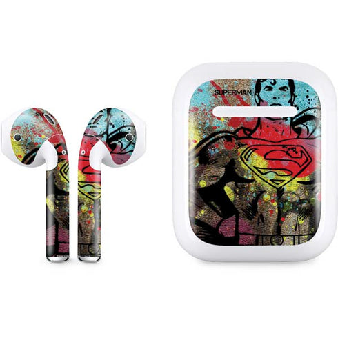 DC Comics Superman Color Splatter Apple AirPods Skin