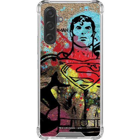 DC Comics Superman Color Splatter Galaxy A17 Clear Case