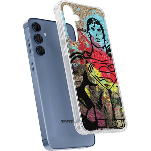 DC Comics Superman Color Splatter Galaxy A55 5G Clear Case