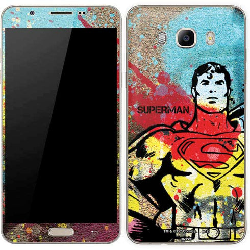 DC Comics Superman Color Splatter Galaxy J7 Skin